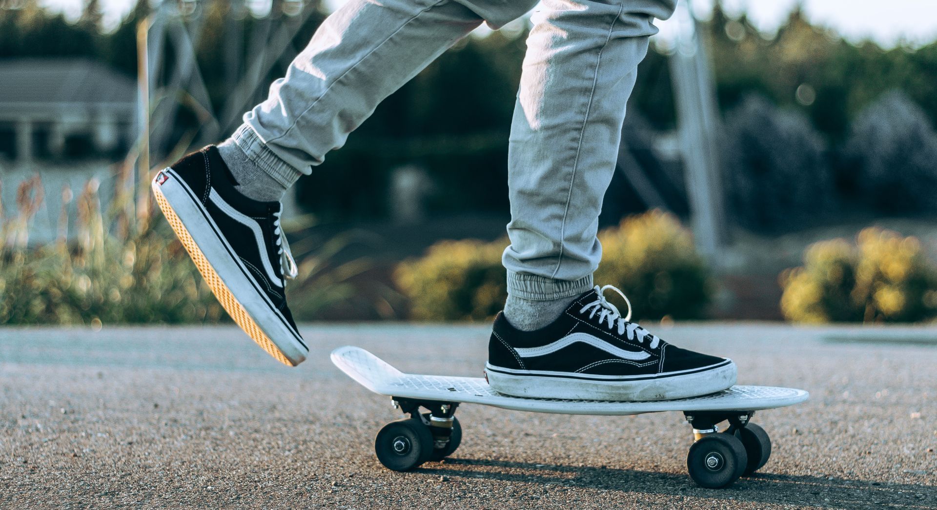 skateboarding in vans