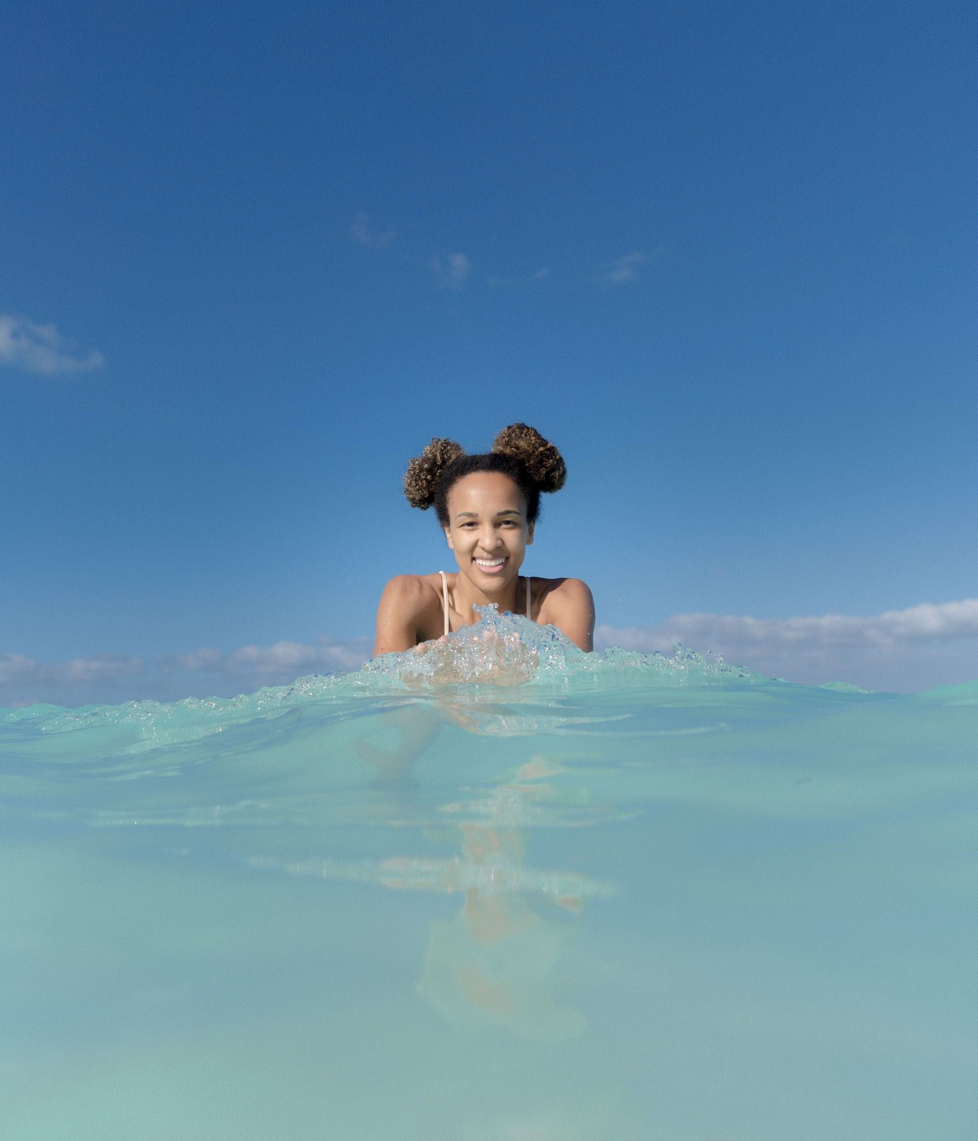 woman swimming