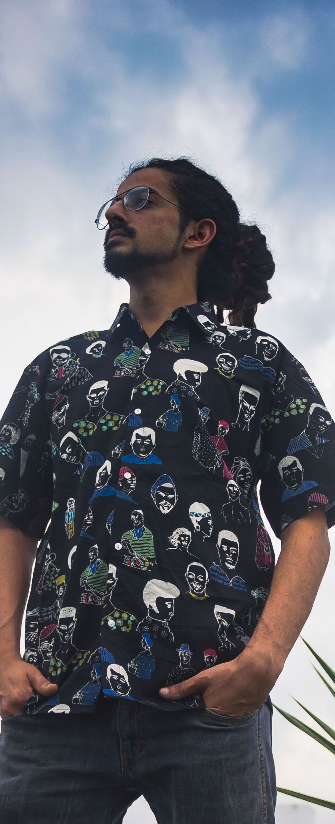 man in hawaiian shirt