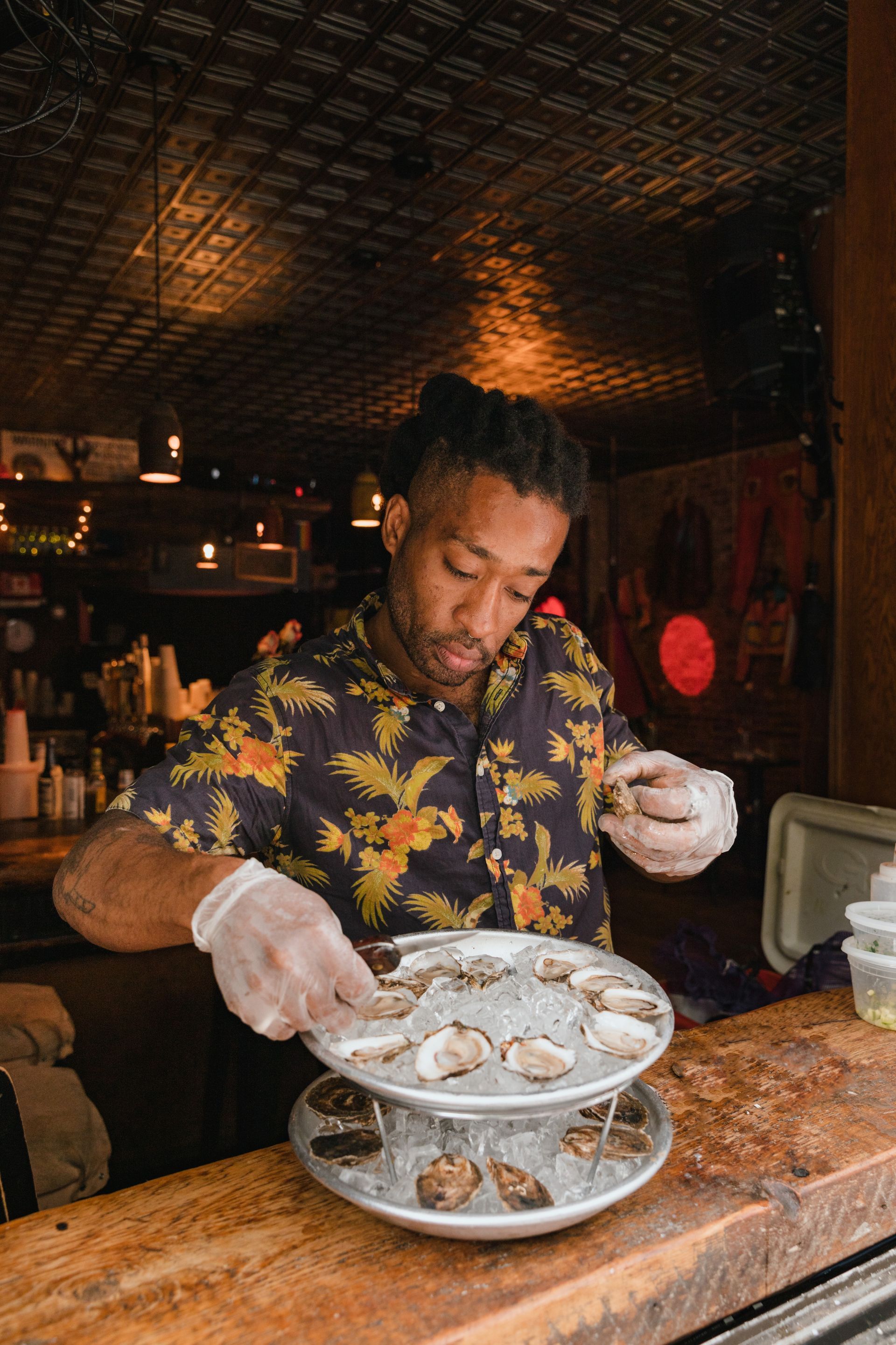 man in hawaiian shirt