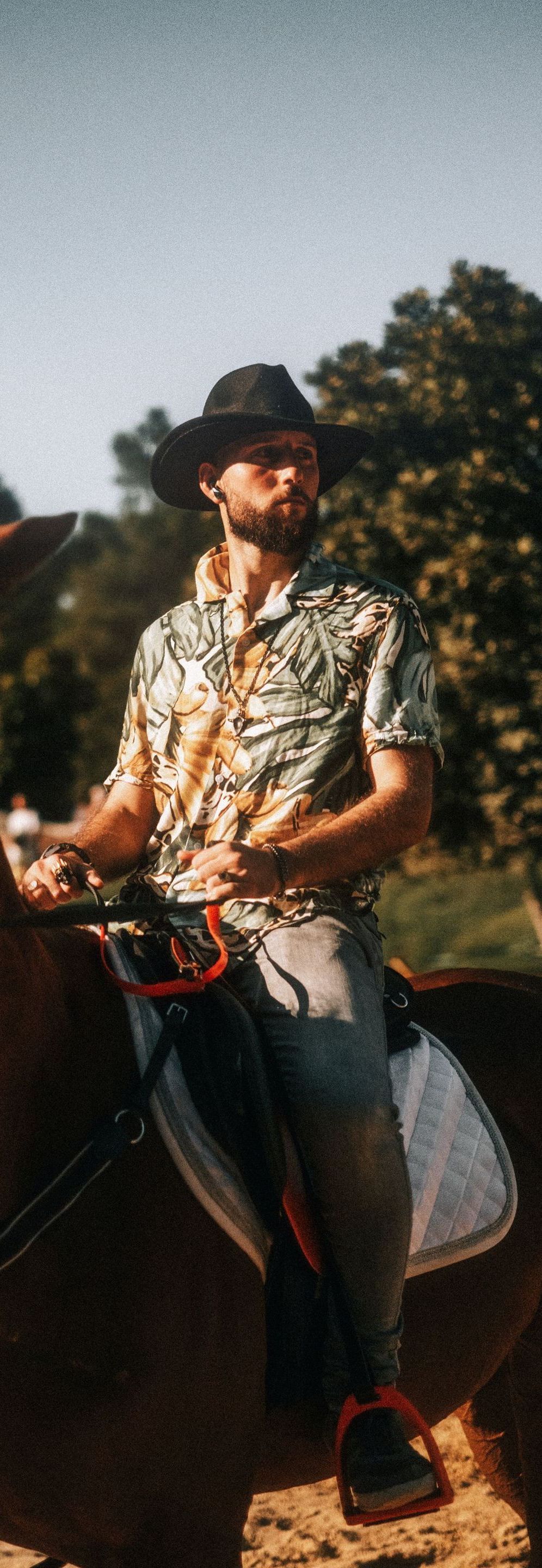 man in hawaiian shirt