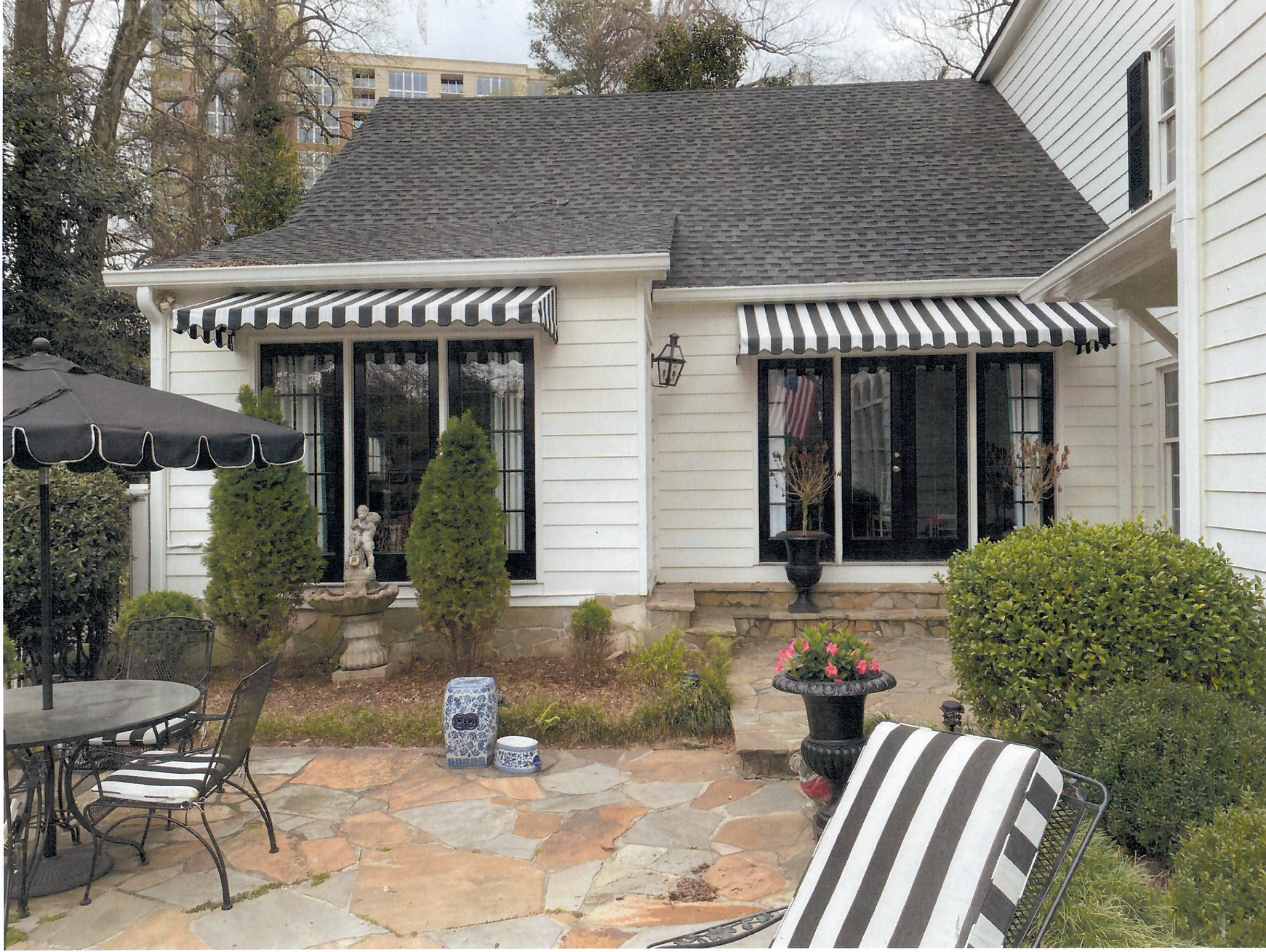 Traditional Home With Awning