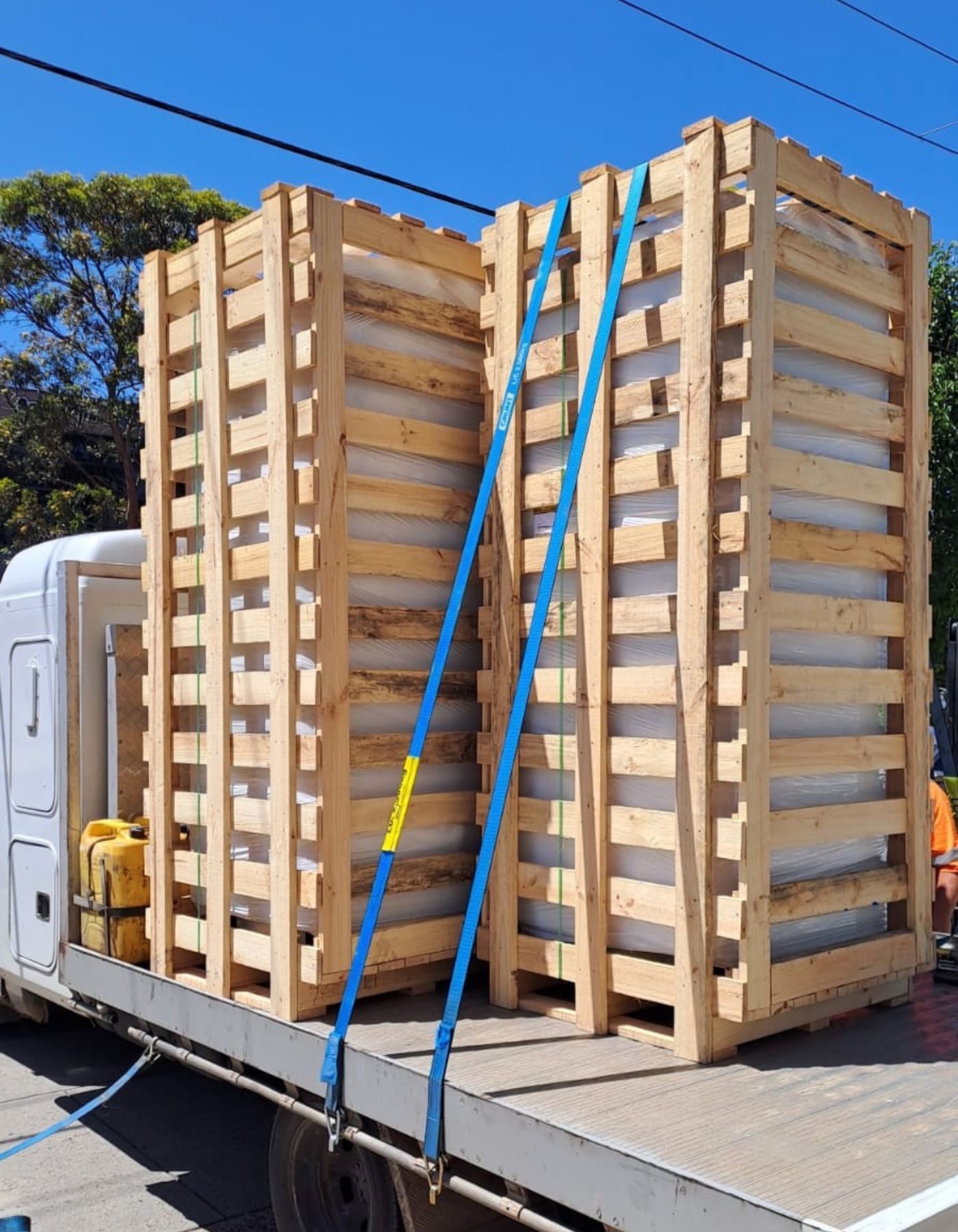 active harmonic filters boxed on truck for delivery to mining site