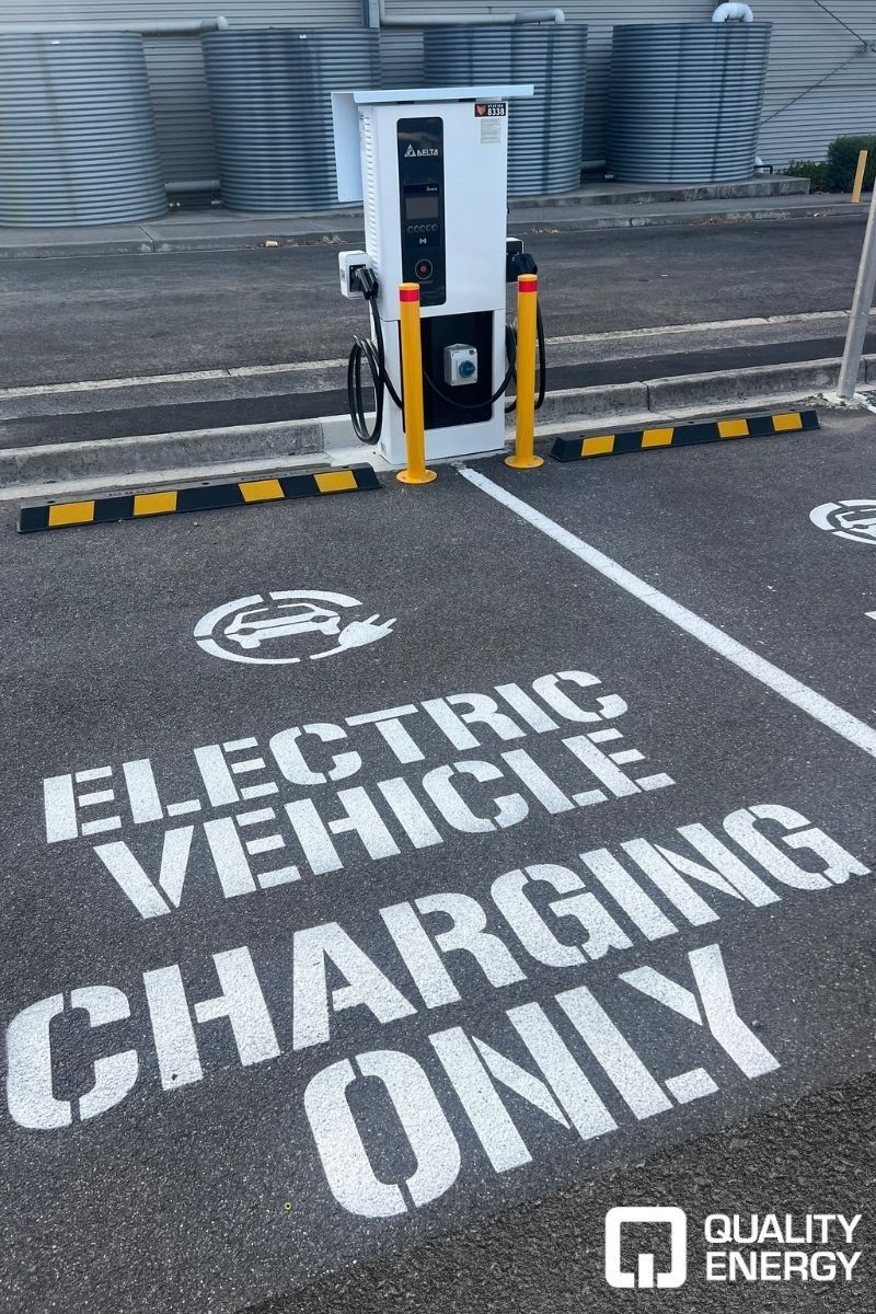 an electric vehicle charger installation and carpark in sydney