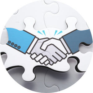 partnership concept shaking hands