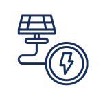 connecting solar energy to the grid icon
