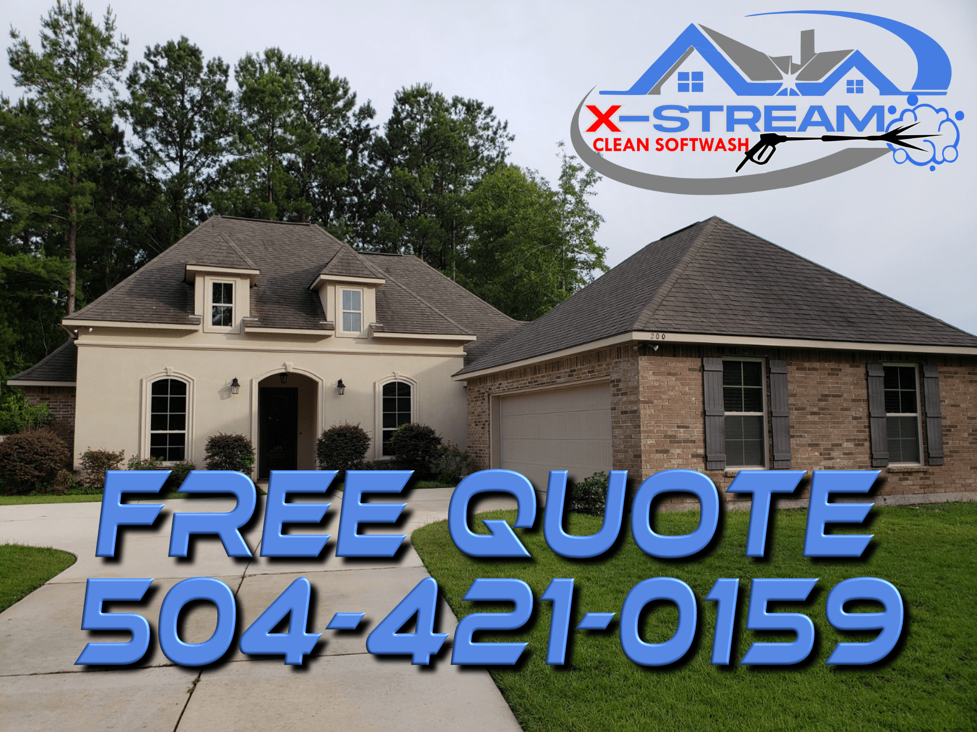Banner Image of X-stream Clean soft washing and a clean roof and driveway - 504-421-0159