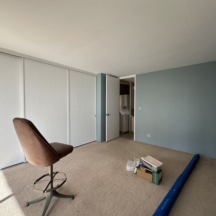 View of an interior room renovated with paint