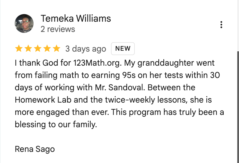 123Math Homework Lab