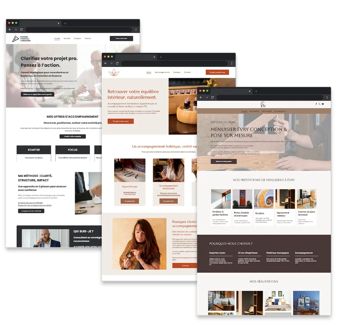 Sites internet sur mesure et photos pour indépendants et petites structures en Essonne, Seine-et-Marne, Loiret