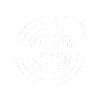 A white background with a circle of dots on it