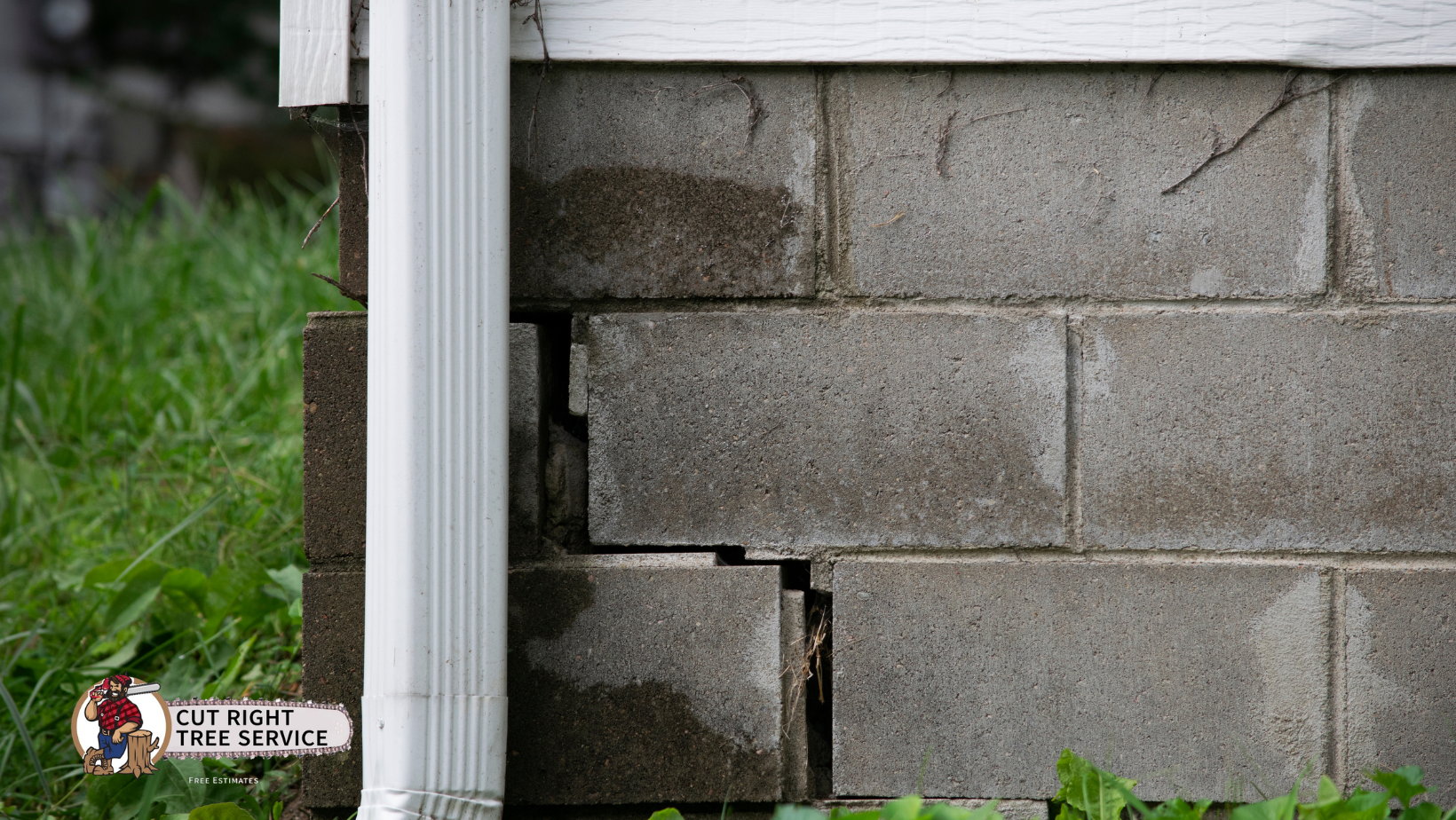 A brick wall with a hole in it and a drain pipe.