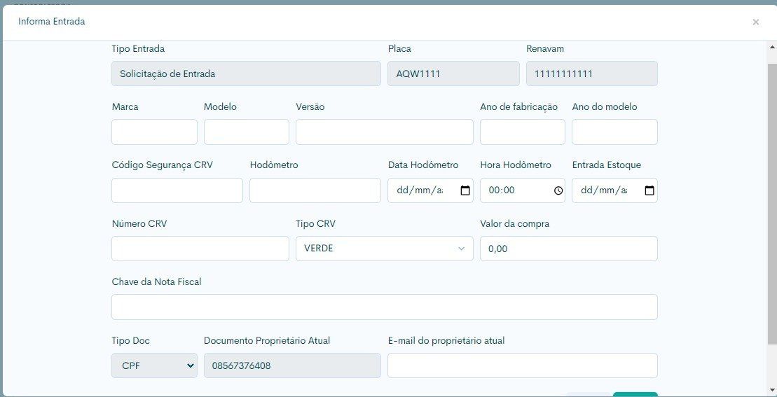 Print de tela da ferramenta Renave