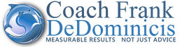 Logo featuring a blue dolphin icon next to the text: 
