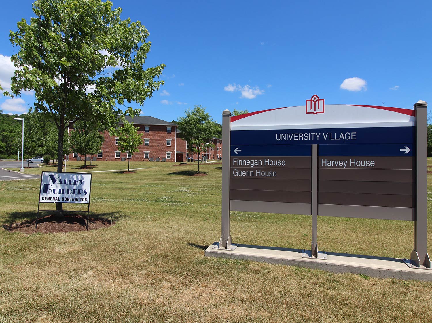 Close Up image of University Signage — Lehigh Valley, PA — Valley Builders LLC