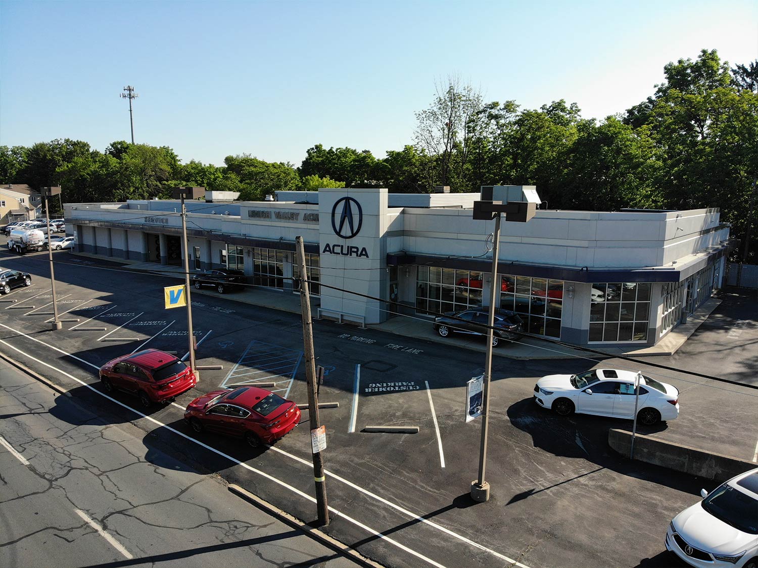 Aerial View of the Acura Store — Lehigh Valley, PA — Valley Builders LLC