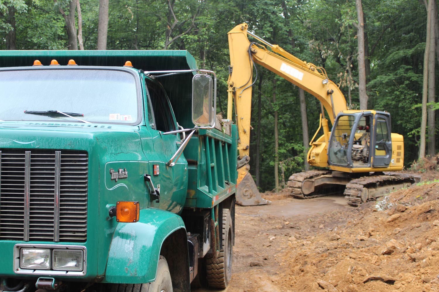 Excavator In Construction Site — Emmaus, PA — Valley Builders LLC