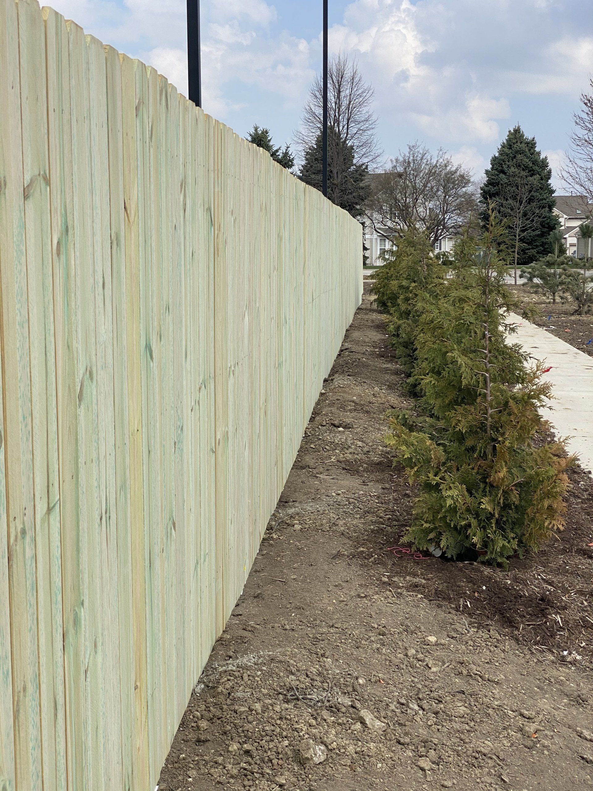 pressure treated fence pine fence wooden fence fence company contractor illinois