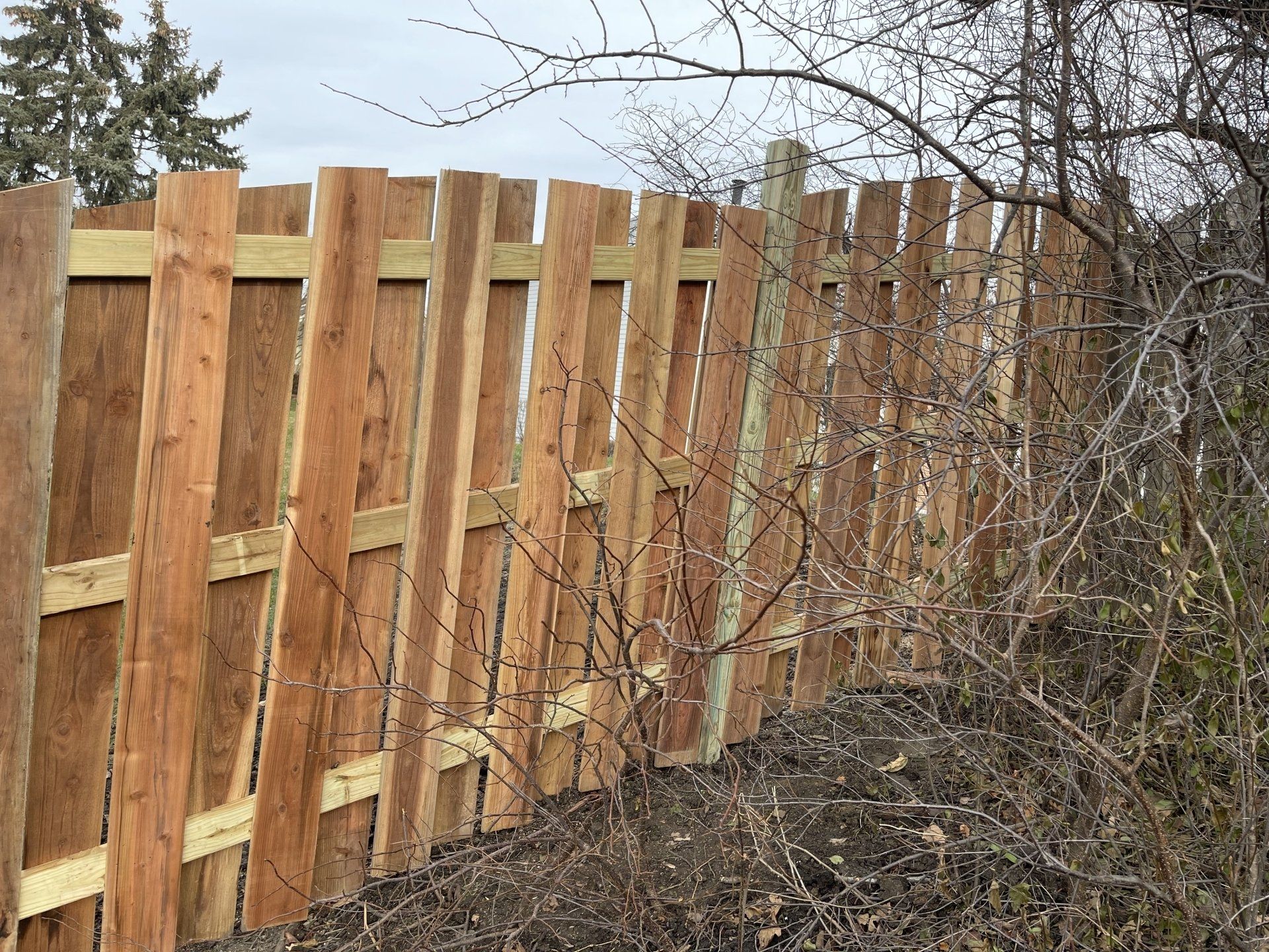 full cedar fence installation fence company fencing streamwood il