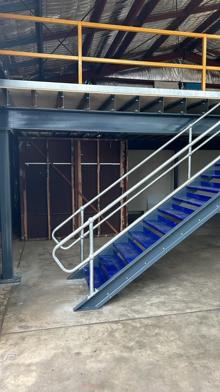 Blue Staircase - Moorebank, NSW - XS Racking Pty Ltd.