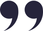 A pair of black commas on a white background.