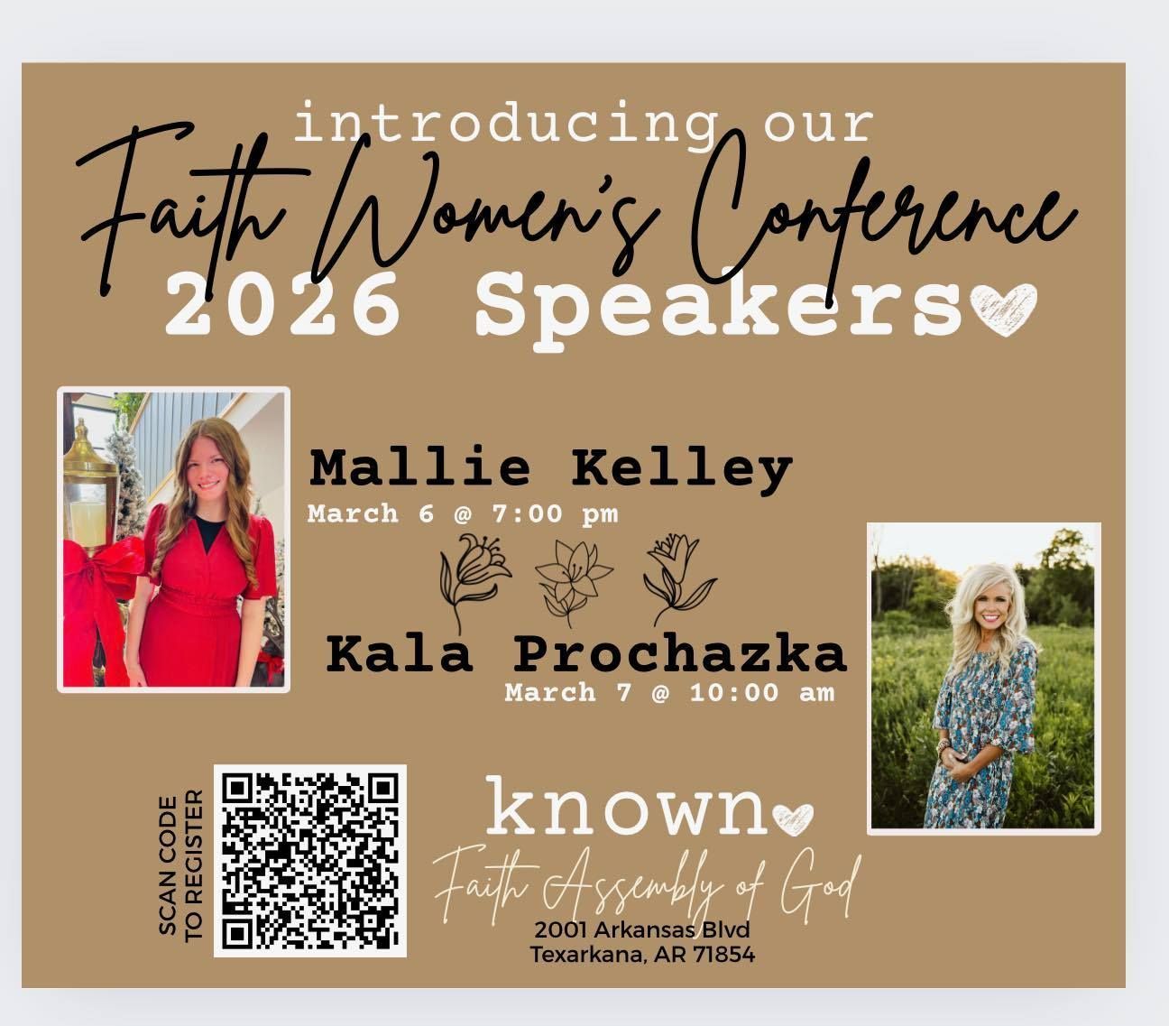 flyer announcing women's conference called 