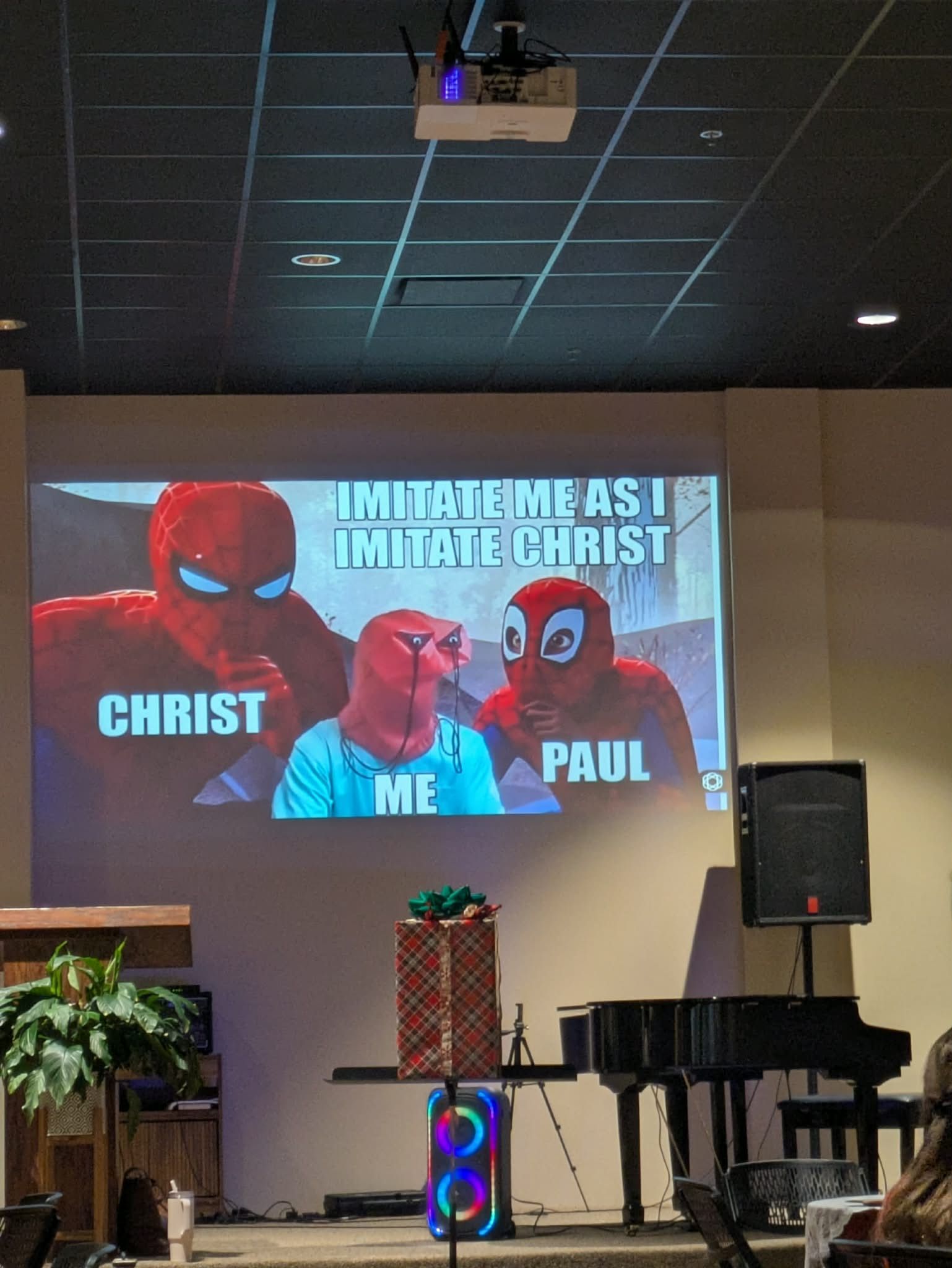 screen with three images of SpiderMan. Each one a little uglier than the other