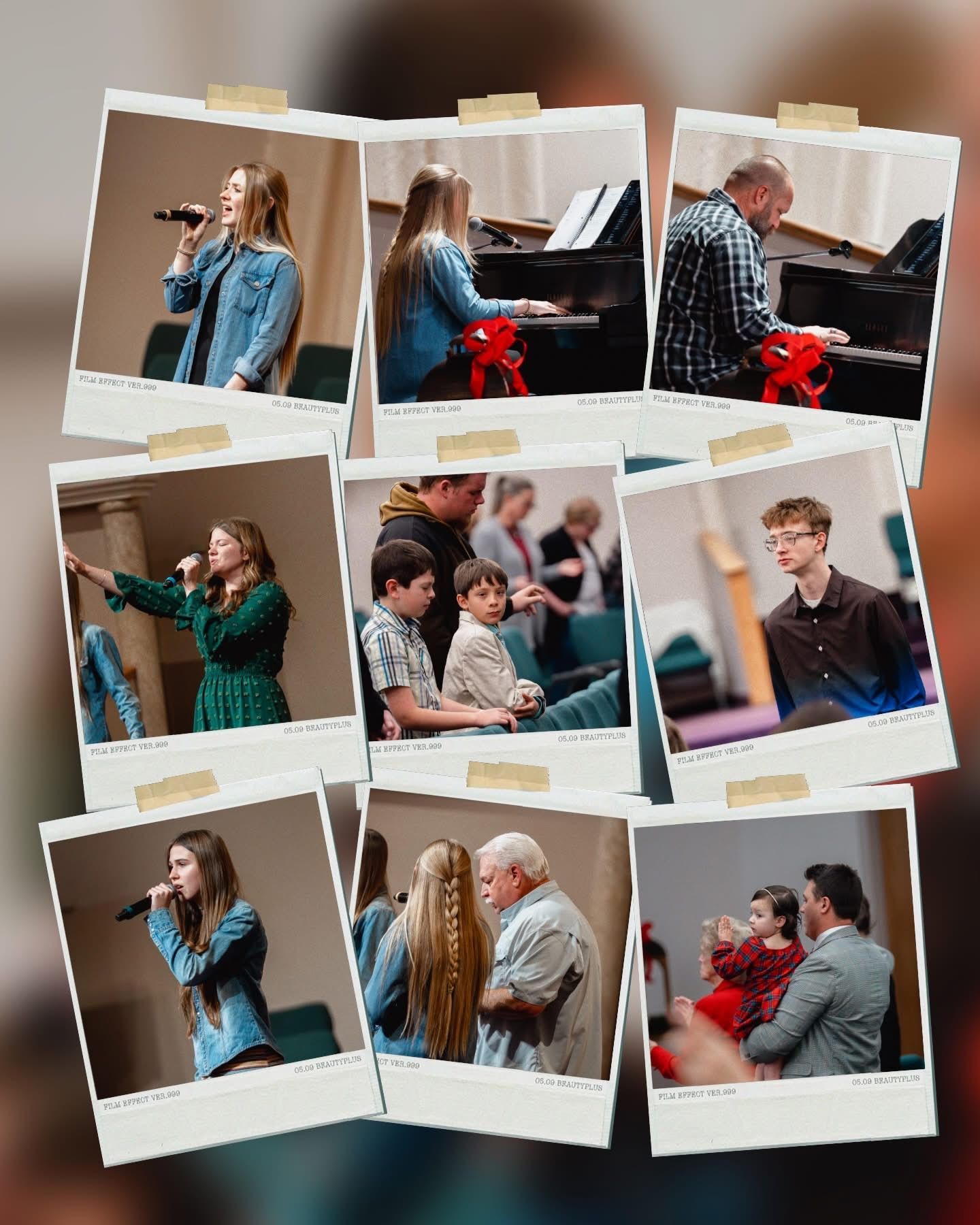 a collage of youth participating in the youth service