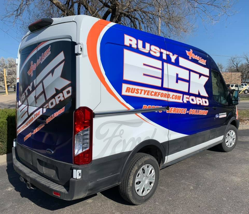 Wrap graphics on a van
