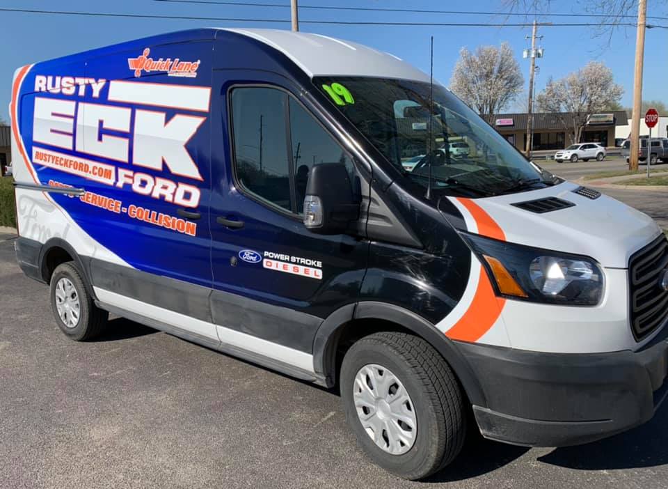 Wrap graphics on a van