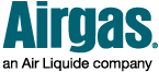 The logo for airgas is an air liquide company.
