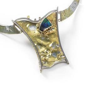 View of a gold Neckpiece