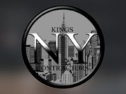 Logo for Kings NY Contractors: NYC skyline in a circular emblem with "Kings" and "Contractors."