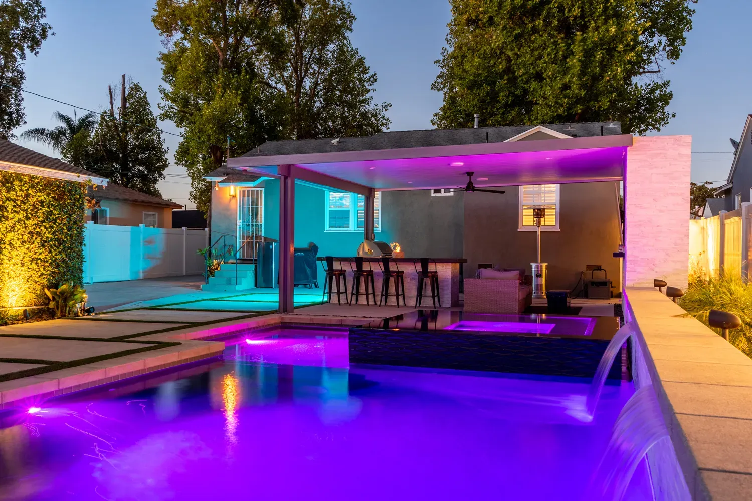 Custom pool and outdoor living space in Inland Empire