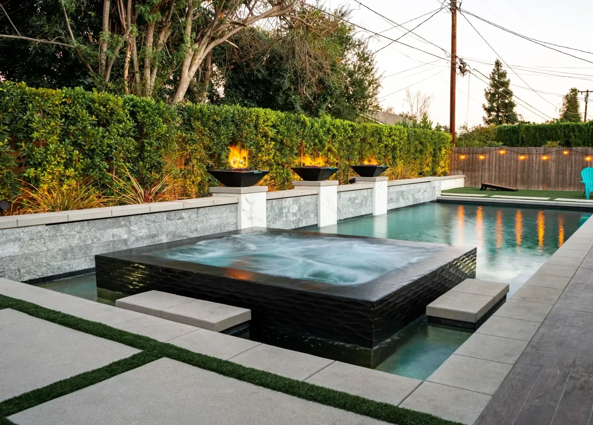 Custom swimming pool built by Inland Empire Pool Builder