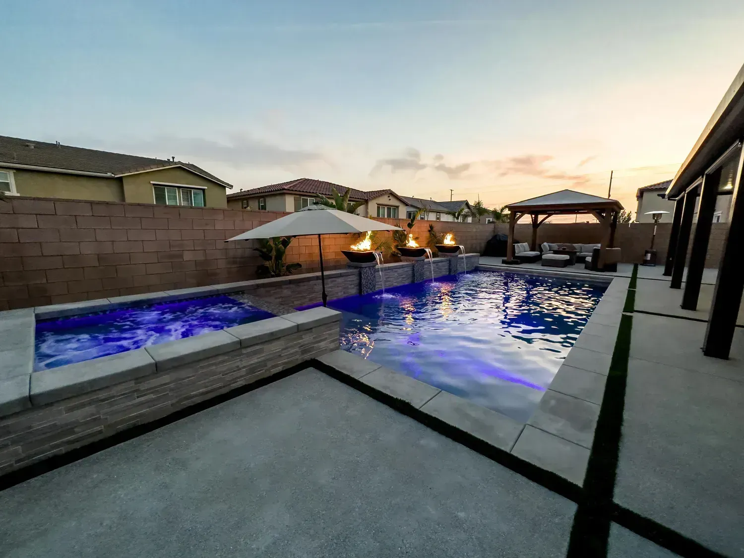 New pool construction in Inland Empire