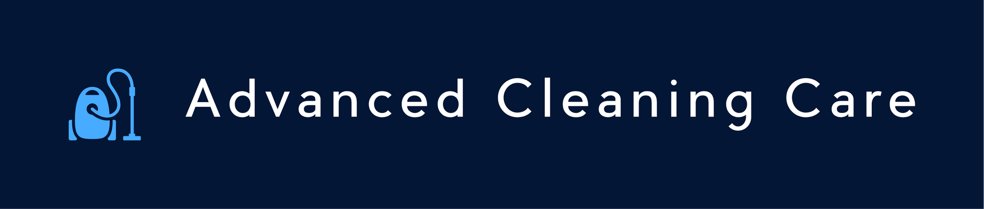 Icon of a vacuum cleaner next to the words 