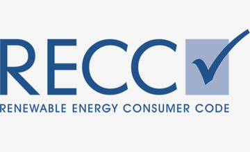The logo for the renewable energy consumer code with a check mark.