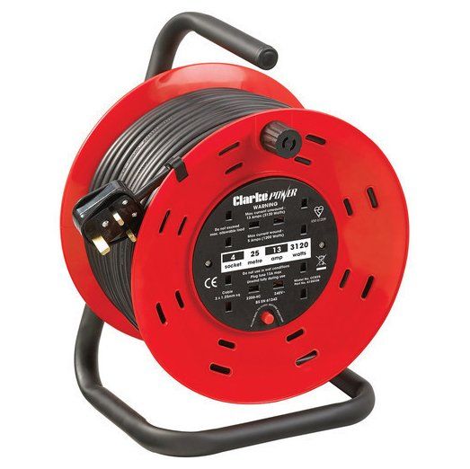 CCR25 4 Socket 25m Cable Reel