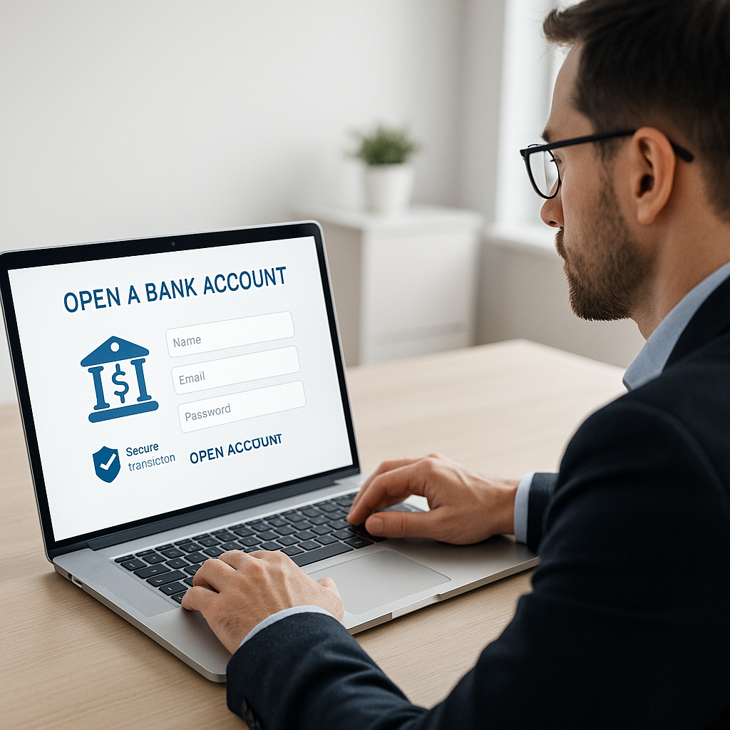 A person is holding a tablet in front of a laptop computer