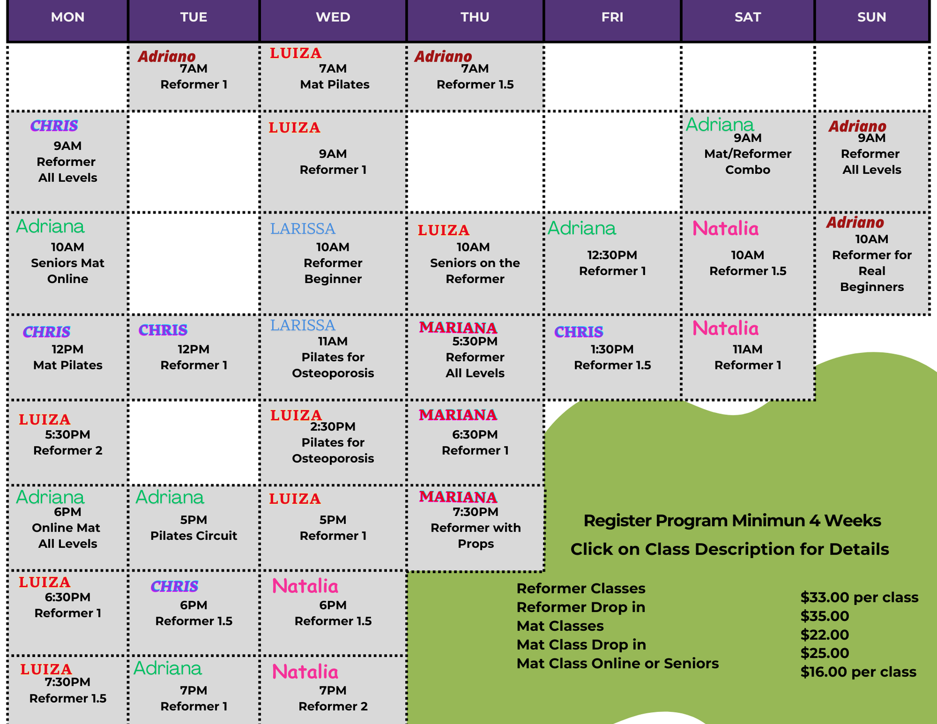 A calendar with a green circle in the middle of it