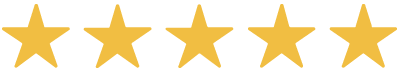 A row of yellow stars on a white background.