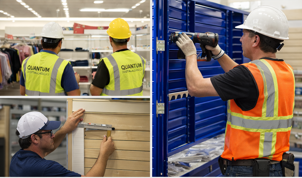 Worker Measuring Wood — Marietta GA — Quantum Installation Group