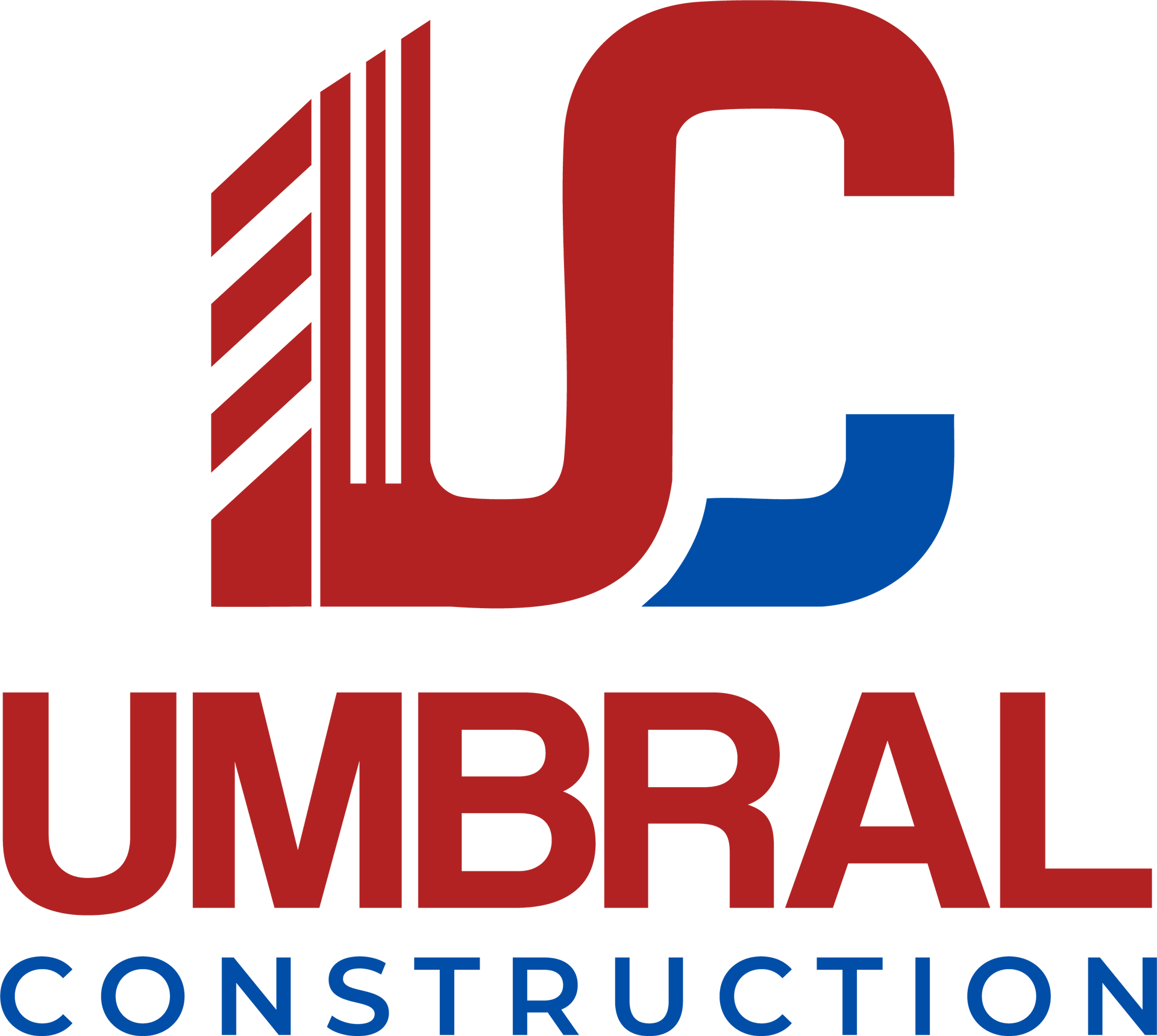 Logo for Umbral Construction, red