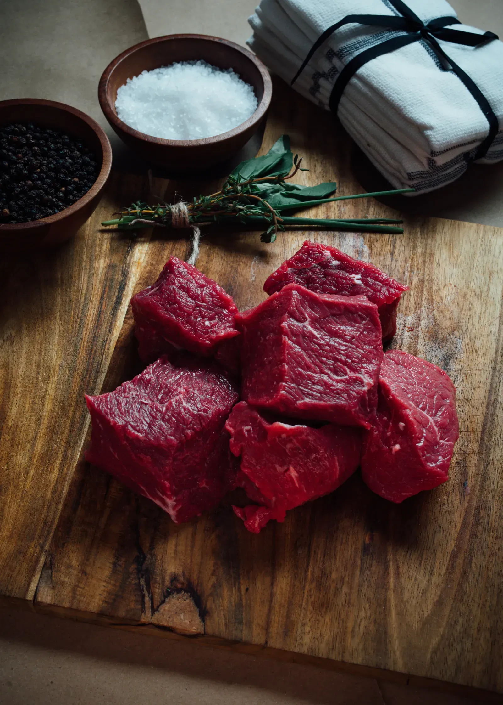 Freshly cut Angus beef from Thomas Cattle ranch, ideal for premium steak preparation.