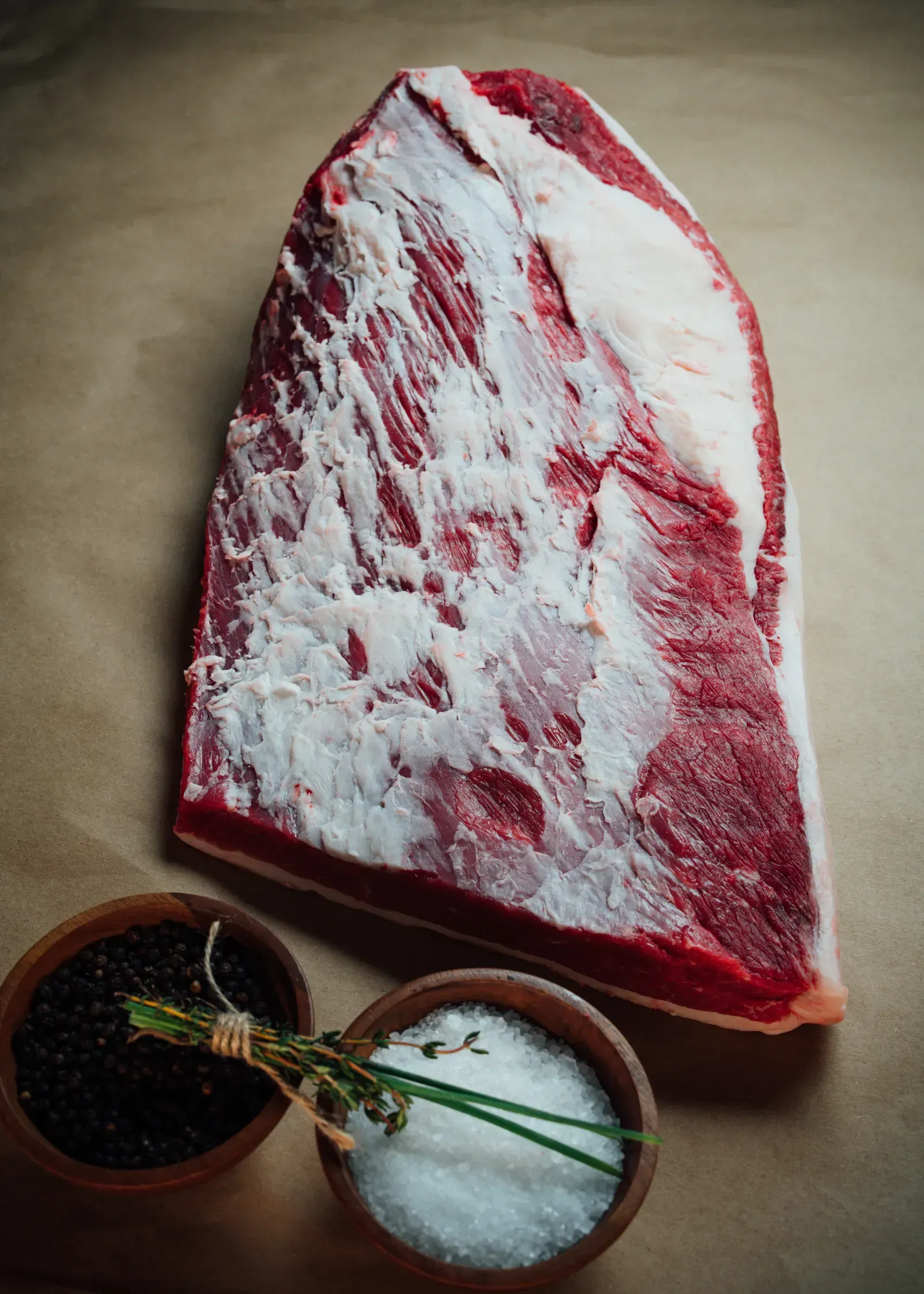 Fresh ribeye steak from Texas cattle raised by Thomas Cattle & Catering.