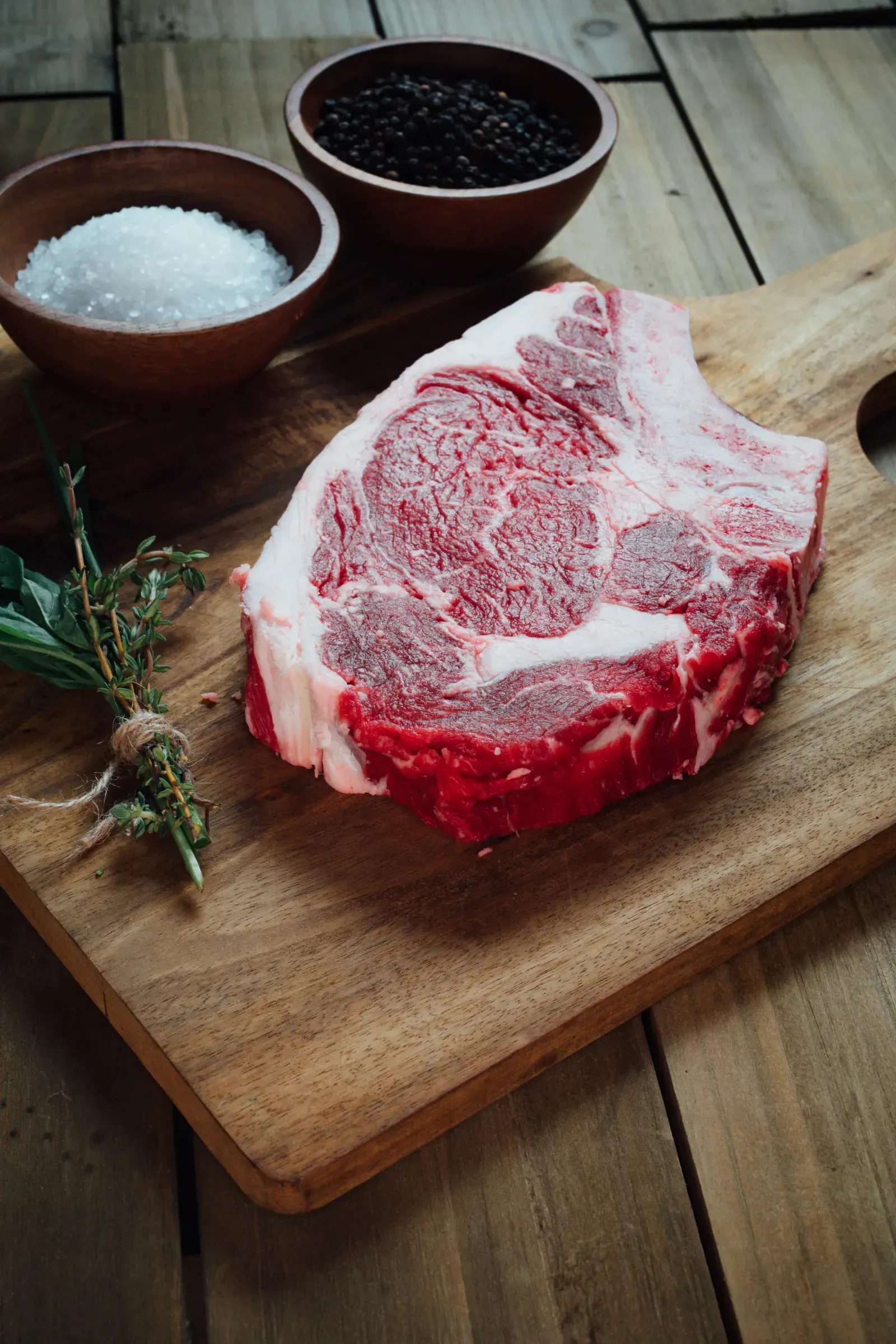 Beef short ribs from Thomas Cattle & Catering ranch production.