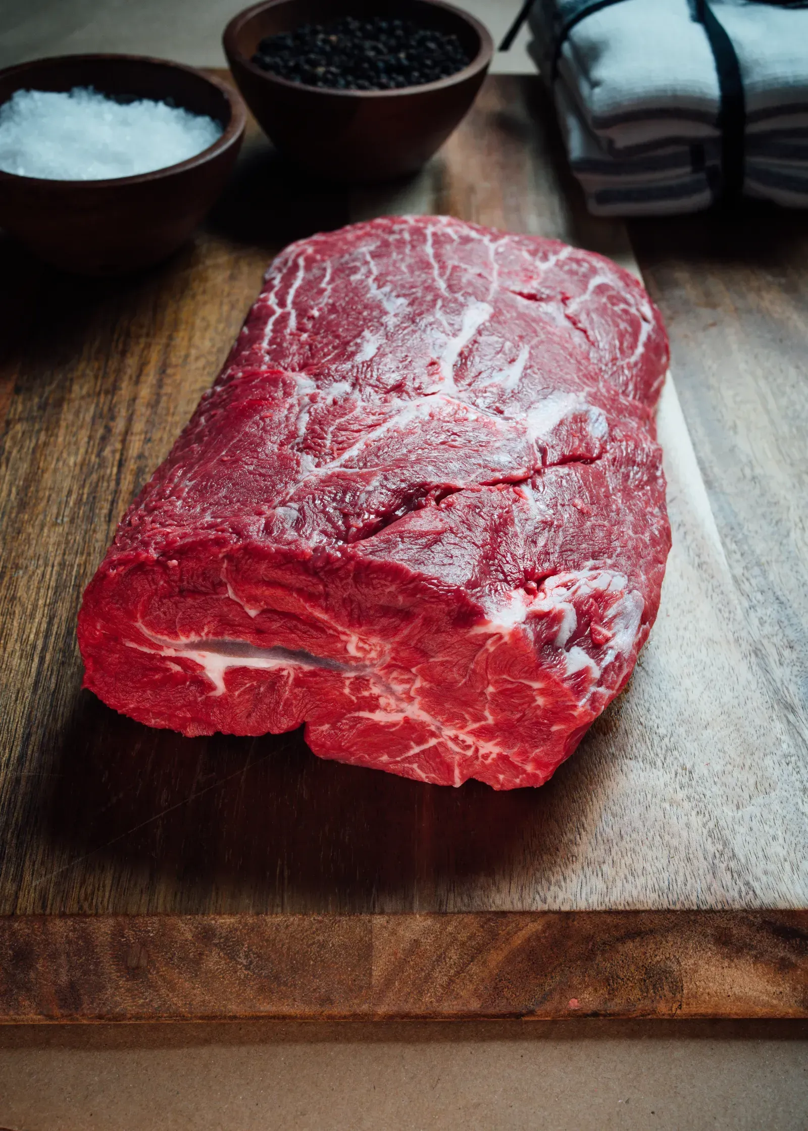 High-quality beef brisket from Thomas Cattle & Catering's ranch.