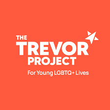 The Trevor Project logo: White text