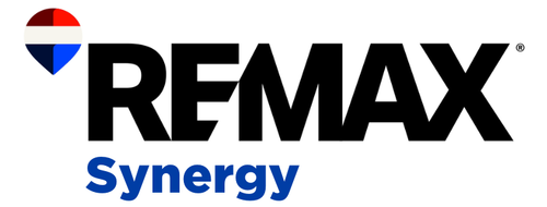 RE/MAX Synergy logo with a red, white, and blue globe and the word
